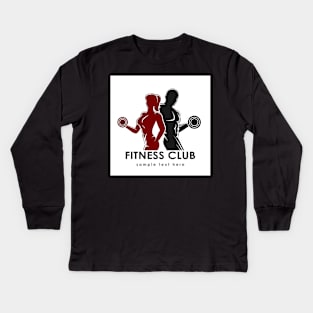 Fitness Emblem Kids Long Sleeve T-Shirt